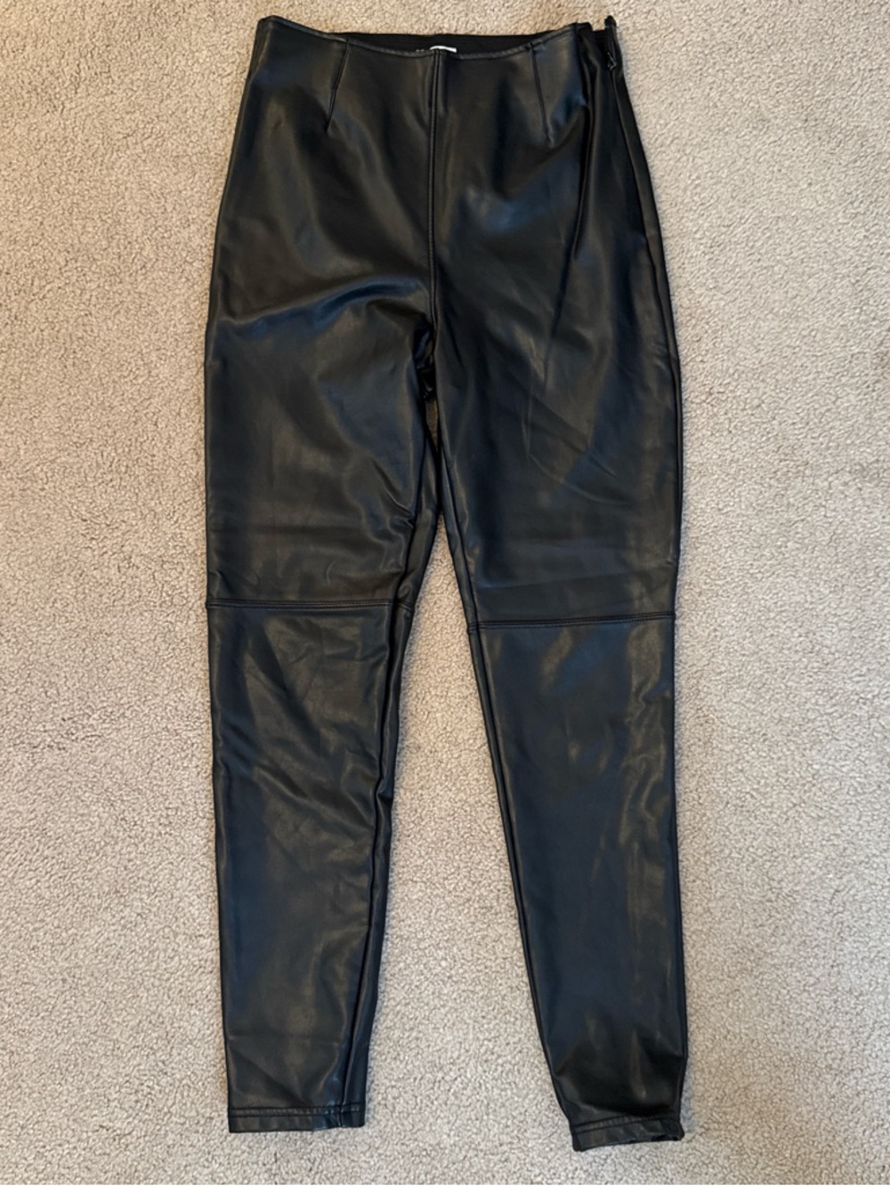 Abercrombie & Fitch Black Vegan Leather Leggings
